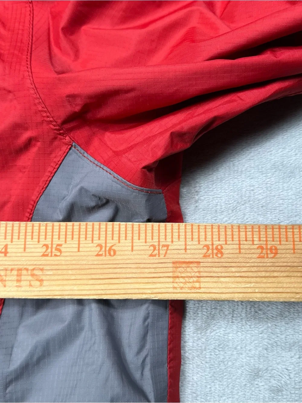 Vintage The North Face Hyvent Rain Jacket Mens XXL Red/Gray Waterproof Full Zip